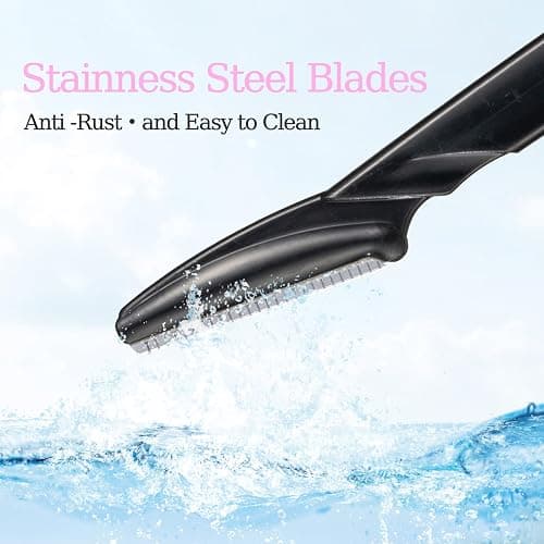 40pcs Eyebrow Razor for Women, Newbie Friendly Dermaplane Razor, Face Razors and Shaver Dermaplaning with Protective Covers (Black) thumbnail 3