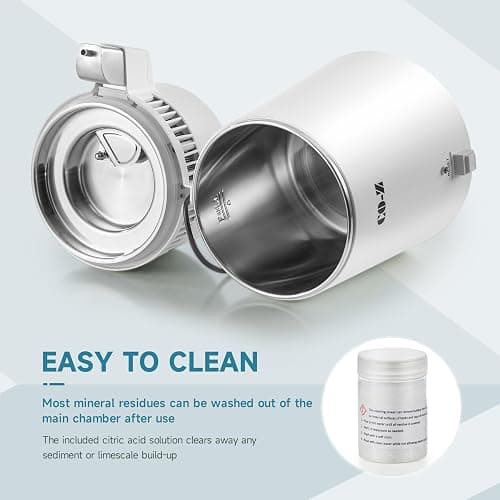 CO-Z Distilled Water Maker, 1 Gallon Water Distiller, 4L Home Countertop Water Distiller Machine, Table Desktop Water Distill Distilling Purifier Purification Filter, Home Pure Clean Water Device thumbnail 8