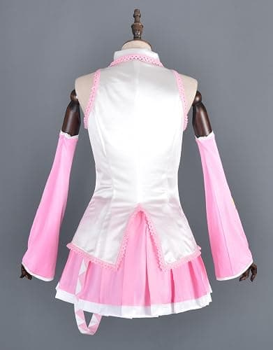 Haikyuu Women Pink Cosplay Dress with Socks Hair Pins Halloween Costume Anime Con thumbnail 3