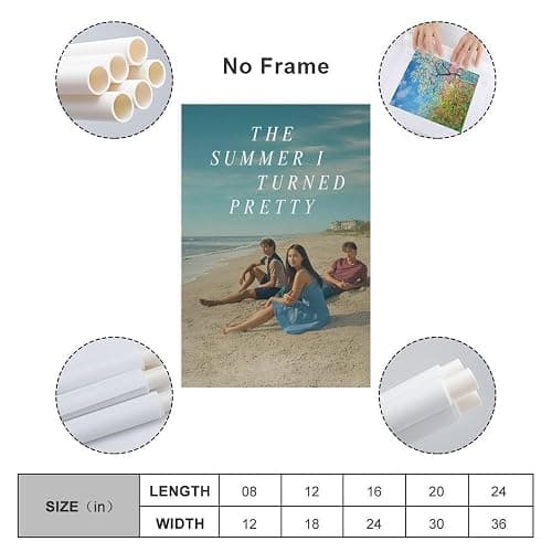 Teleplay The Summer I Turned Pretty Canvas Poster Canvas Wall Art Poster For Room Aesthetic And Decor Poster For Bedroom Living Room Bathroom Kitchen Office Decor 08x12inch(20x30cm) Unframe-style thumbnail 2