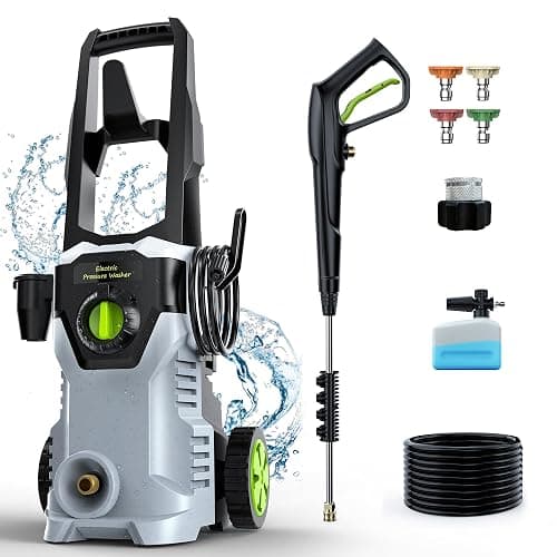 Pressure Washer, Power Washer with Foam Cannon High Pressure Washer for Cars, Fences, Patios, Decks, Patios and Driveway Powerwasher - Image 1
