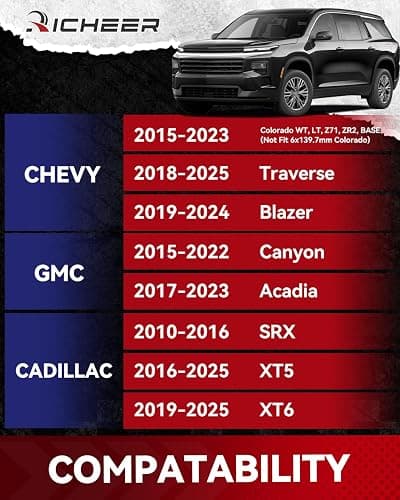 Richeer 4 PCS 1.5 inch HubCentric Wheel Spacers 6x120 with 14x1.5 Studs & 66.9mm Bore fit for 2015-2023 Colorado Canyon thumbnail 2