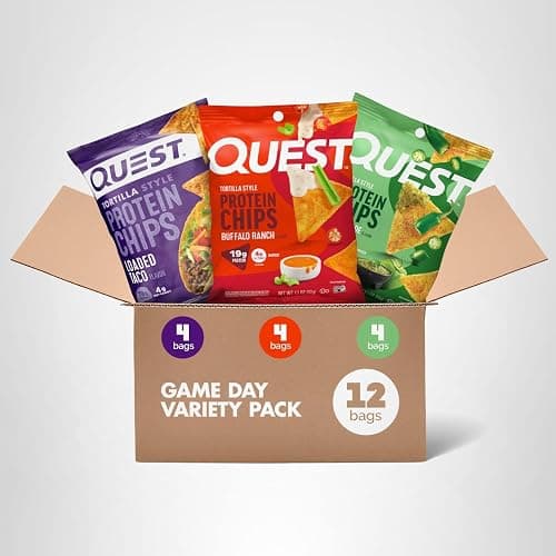 Quest Nutrition Game Day Tortilla Style Protein Chips Variety Pack, Buffalo Ranch x4, Salsa Verde x4, Loaded Taco x4, 1.1 oz (Pack of 12) thumbnail 8