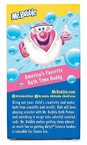 Mr. Bubble Kids Original Bath Bomb Potions - Colorful Fizzy Fun - Cool Foam and Bubble Science Beaker Bath Toys (Pack of 4) thumbnail 2