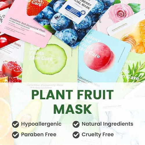 Kaely 10 Pack Variety Face Masks for Kids, Kids Face Mask Spa Day Kit Supplies, Spa Party Favors for Teens Girls Women, Sheet Facial Mask Skincare Gifts Set, Hydrating Nourish for All Skin Types, 02 thumbnail 5