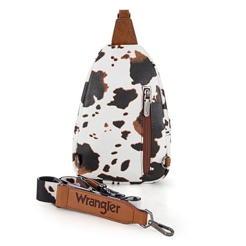 Wrangler Western Crossbody Sling Bags for Women Backpack Chest Bag for Travel, Daily Use, and Gifts - Leopard and Cow Print thumbnail 4