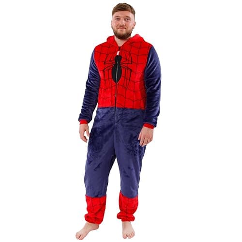 Marvel Onesies For Men | Mens Spider-Man Onesie | Spiderman Adult Costume | Official Spiderman Merchandise thumbnail 5