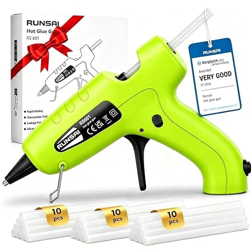 RUNSAI® Hot Glue Gun for Crafting, Mini Hot Melt Glue Gun Kit 30W | Rapid Heating, Anti Drip, 30pcs 7mm Sticks for Arts/ Floristry/School Crafts/ DIY/Home Repair, Professional for Adults Kids - Image 1