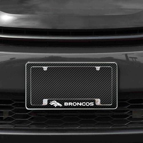 Rico Industries NFL Football Black 12" x 6" Chrome All Over Automotive License Plate Frame for Car/Truck/SUV thumbnail 2