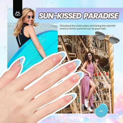 Beetles Gel Nail Polish Kit with U V Light -54 Pcs Gel Nail Kit Four Seasons Glow 32 Colors Set with Base Matte & Glossy Top Coat Soak Off Home DIY Manicure Nails Beginners Gifts for Women Teen Girls thumbnail 5