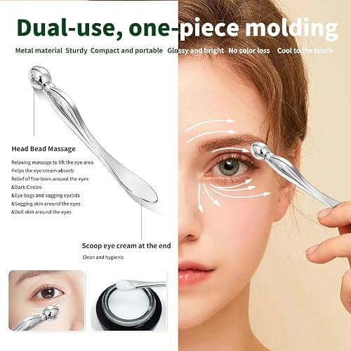 LeMeeOly 2Pcs Gua Sha Facial Tools Stainless Steel, Detailer GuaSha Set for Face Neck, Natural Skin Care Metal Gua Sha Lymphatic Drainage Face Massage Tool, Gift for Women (Heart Guasha Set) thumbnail 5