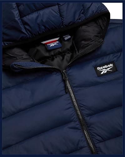 Reebok Mens Puffer Jacket - Lightweight Quilted Glacier Shield Plus Size Puffer Jackets for Men - Insulated Mens Winter Coats thumbnail 5