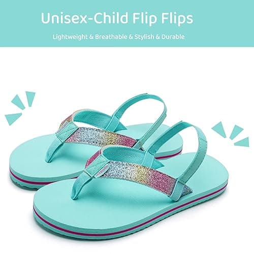 WateLves Girls & Boys Kids Flip Flop summer Slide Sandals Slip on Suitable for Bath Shower Beach pool (Little Kid/Big Kid) thumbnail 3