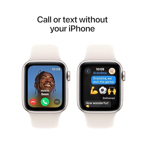 Apple Watch SE (2nd Gen) [GPS 40mm] Smartwatch with Starlight Aluminum Case with Starlight Sport Band M/L. Fitness and Sleep Trackers, Crash Detection, Heart Rate Monitor, Retina Display - Starlight Aluminum Case with Starlight Sport Band - 40mm Case + Medium/Large band - GPS - Without AppleCare+ thumbnail 4