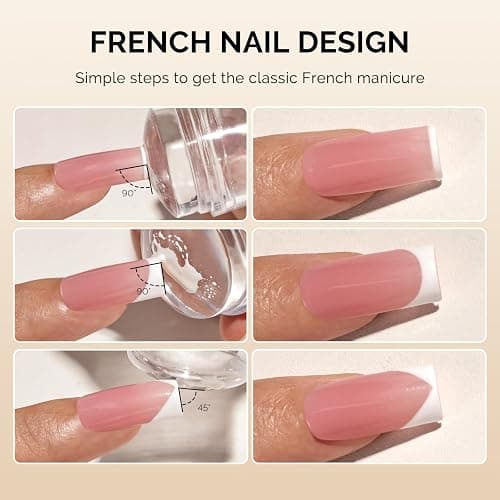 MelodySusie French Tip Tool, Nail Stamp, 2 Stamping Plates, 6PCS | Clear Silicone Nail Stamper, 2 Replacement Heads, 1 Scraper, 2 Stamping Plates, French Manicure Stamp, Nail Art Stamper, DIY thumbnail 5