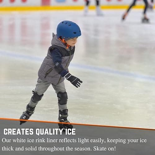 Iron Sleek - White Plastic Ice Rink Liner - 6 Mil - Backyard Ice Rink Kit Liner, Ice Skating Rink for Backyard, Ice Rink Liner for Backyard thumbnail 3