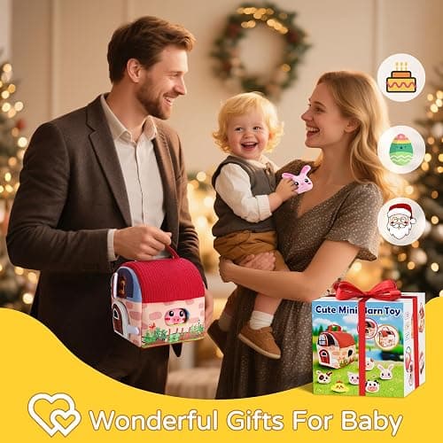 Vanvimen Baby Girl Toys 6-12 Months, Surprise Barn with 12 PCS Stuffed Farm Animals, Montessori Sensory Developmental Learning Toys for 6-12 Months, Ideals 6 7 8 9 Month Old Baby Boy Girl Gifts Toy thumbnail 8
