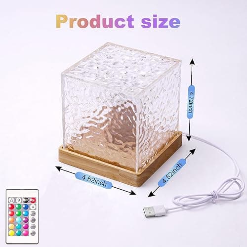 RICHMYC Ocean Wave Projector Light, 16 Colors Gradual Rotating Water Lamp with Remote Control, Beach Decor Sea Themed Northern Lights Projector for Office Bedroom Bar Restaurant(Wood) thumbnail 5