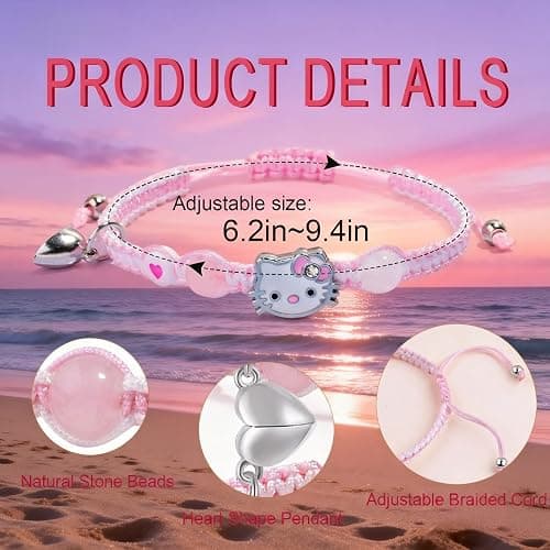 AKSESORIS Cute Bracelets Set for Couples Friendship Matching, Valentine's Day Gifts for Gf and Bf Soulmate, Matching Gifts for Husband And Wife Wedding Anniversary thumbnail 3