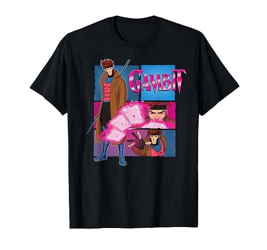 Marvel Studios X-Men ’97 Gambit Card Throw Action Panels T-Shirt - Men - Burgundy - 3X-Large - Image 1
