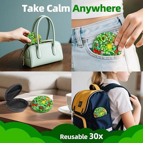 Reusable Picky Fidget Pad with Mold, Microwaveable 30 Times Sensory Skin Picking Fidget Toys, Portable Picking Pad for On-The-Go Use, Gift for Adults with Anxiety, ADHD, OCD, Dermatillomania thumbnail 7