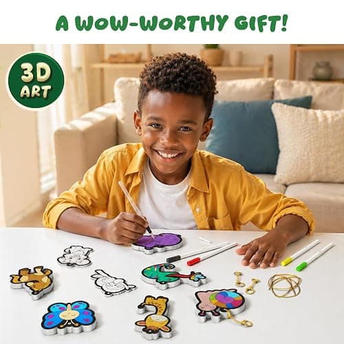 Skillmatics Aqua Puffs Animals, Art & Craft, Paint by Number, Gift for Kids | DIY Puffy Keychains, Screen-Free, Mess-Free Activity, Travel & Creative Kit for Girls & Boys Ages 4, 5, 6, 7, 8, 9, 10 thumbnail 8
