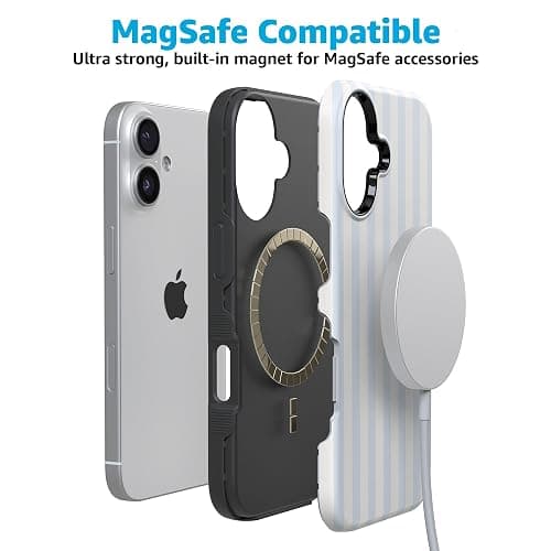 Casely iPhone 17 Case | Blue Stripes | Sunday Best | Compatible with MagSafe | Bold Protective Design thumbnail 8