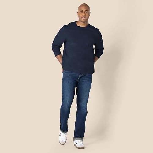 Amazon Essentials Men's Regular-Fit Crewneck T-Shirts, Long-Sleeve thumbnail 7
