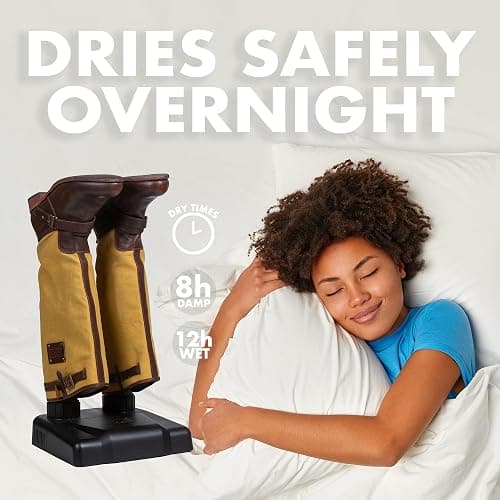 JobSite Boot Dryer - Silent Shoe Dryer & Warmer For Work Boots, Gloves & Shoes - Fanless Convection Dry - Helps Reduce Odor thumbnail 4