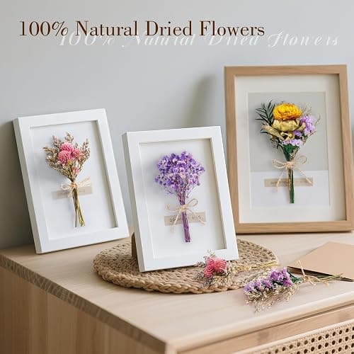 LawnIdyll 12/24 PCS Charming Dried Flowers Bouquet for Vase Various Dried Wildflowers with Stems Mini Handmade Wildflowers Natural Real Flowers Bulk Flowers Craft (Various Series, 12 PCS) thumbnail 4
