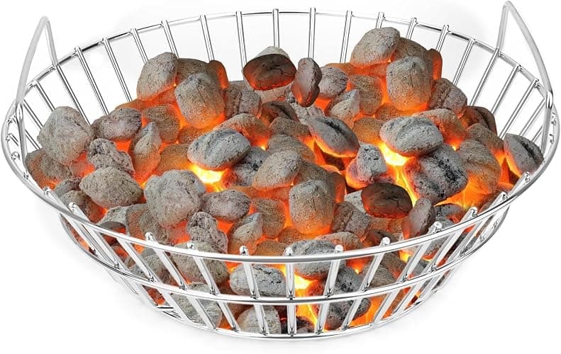 onlyfire Stainless Steel Charcoal Ash Basket Fits Large BGE, Kamado Joe Classic and Other Similar Grills - Image 1