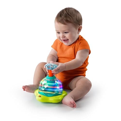 Bright Starts Press & Glow Spinner Cause and Effect Musical Baby Toy, Age 6 Months+ thumbnail 4