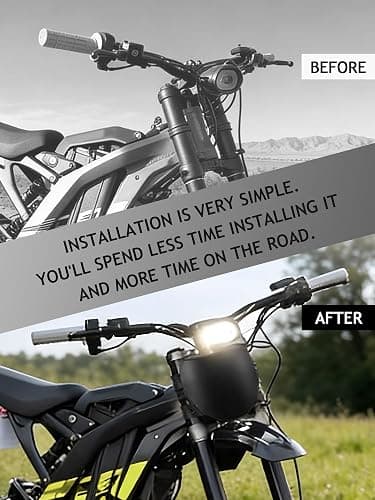 JFG RACING Electric Dirt Bike Universal Front Number Plate,PP Plastic Black | 4 Straps included,flat decal face,for Surron Light Bee X,for Yozma IN10,for Tutti Soleil,for Eskute,for Heybike,for Eride Pro thumbnail 6