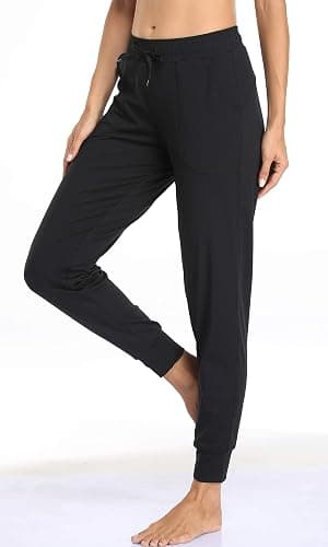 Oalka Women's Joggers High Waist Yoga Pockets Sweatpants | Stretchy, Comfortable, Lightweight, Sports, Workouts, Running, Gym, Casual, Athletic, Travel Trousers For Women thumbnail 7