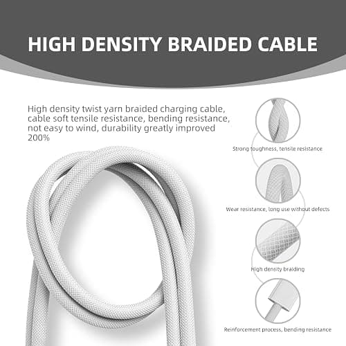 20W USB C Fast Charger Cable 6.5FT for iPhone 16E 16 15,AirPods Pro 2/2nd Generation,New AirPods 4 4th,AirPods Max 2 pro 2024 Earbuds,Apple TV Remote 3rd 4th Gen,TV 4K,Siri Remote 3rd Charging Cord thumbnail 2