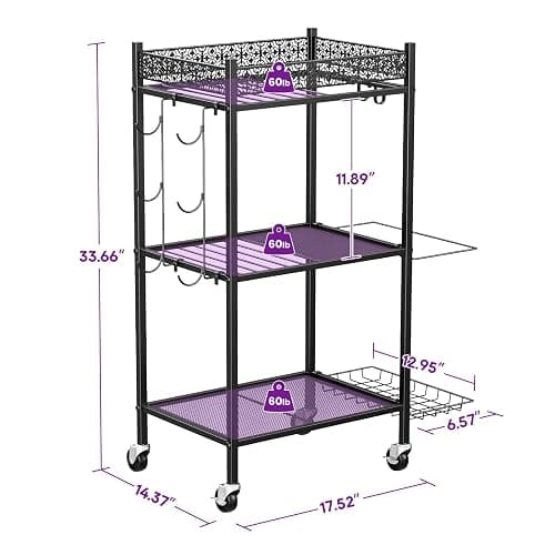 Yoga Mat Storage Rack, Home Gym Storage Rack, VOPEAK Workout Storage for Yoga Mat, Foam Roller, Gym Organizer Gym Equipment Storage for Home Exercise and Fitness Gear thumbnail 5