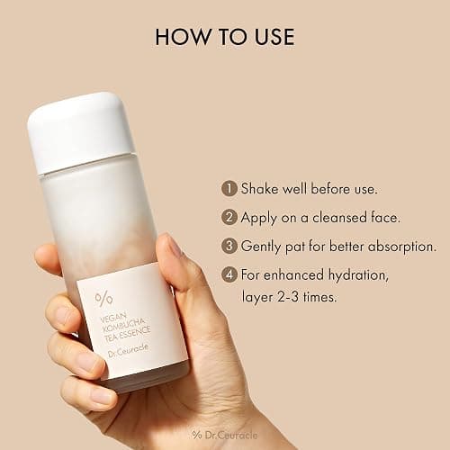 Dr.Ceuracle Vegan Kombucha Tea Essence - Hydrating Milky Toner with Kombucha Tea Extract, Centella Asiatica, Ceramide, Korean Skincare Essence (150 ml / 5.07 fl. oz.) thumbnail 10