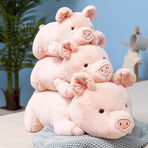 Fawowe Weighted Stuffed Animals, Weighted Pig Stuffed Animal Cute Pig Weighted Plush Animals Hugging Pillow Toy Gifts for Adults and Kids, 15.7 inch thumbnail 5