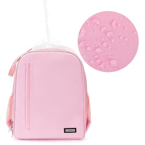 CADeN Camera Backpack Bag Professional for DSLR/SLR Mirrorless Camera Waterproof, Camera Case Compatible for Sony Canon Nikon Camera and Lens Tripod Accessories (Small, Pink) thumbnail 8