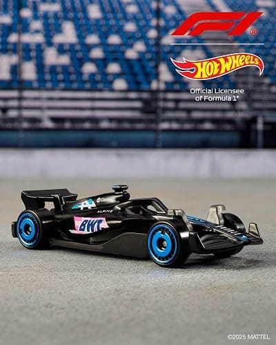 Hot Wheels Toy Cars Formula 1 5-Pack, Set of 5 1:64 Scale Die-Cast Vehicles Featuring F1 Racing Team Decos, Collectible Race Cars, JGF58 thumbnail 7