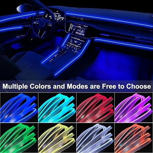 Interior Car LED Strip Lights APP Control, 5 in 1 RGB 16 Million Colors Ambient Lighting Kit with 236 inches Fiber Optic, Music Mode Inside Car Lighting Decorations thumbnail 2