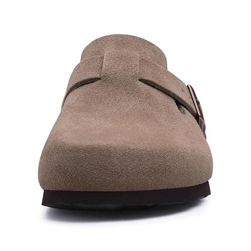 Asgard Genuine Suede Clogs for Women Men Leather Mules Arch Support Potato Shoes with Comfort Cork Footbed thumbnail 4