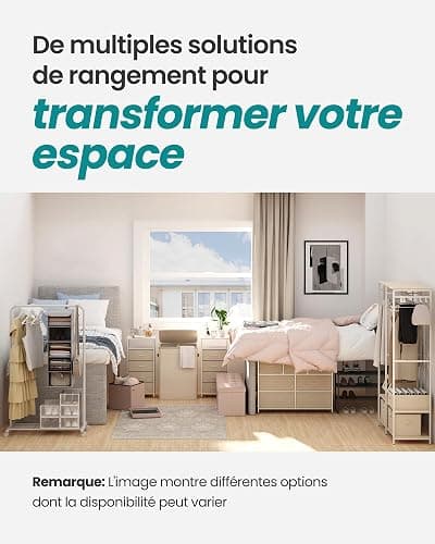 SONGMICS Panier à Linge, Corbeille à Linge Sale de 170 L, 2 Compartiments, Montage Facile, avec Couvercle et Poignées, Sacs Internes Amovibles, 56 x 40 x 75 cm, Beige Cappuccino LCB813L01 thumbnail 7