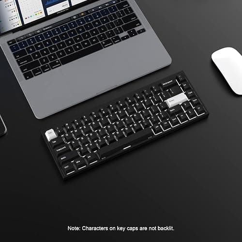 XVX WOB Double Shot PBT Custom Keycap Set, Minimalist Style White on Black Keycaps, Cherry Profile for Cherry Gateron MX Switches Mechanical Keyboard thumbnail 6