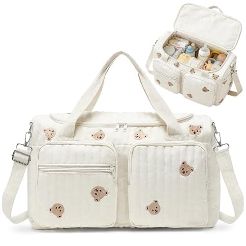  Sac à Langer, Sac de Maternité Grande Capacité, Lavable, Léger et Pliable, Sacs à Langer Compartimenté Multifonction, Sacs de Maternité Bandoulière/Fourre-tout pour Hôpital, Voyage, Weekend - Image 1