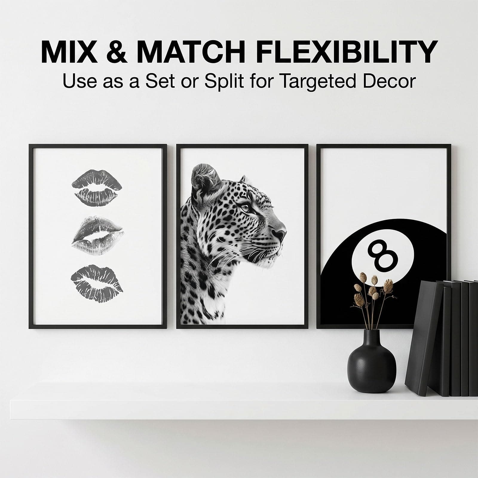 Stockholm Style Room Decoration For Women Elegant Fashionable Wall Art For Living Room Atmosphere Luxury Fashion Image For Home Bedrooms Apartment Student Room thumbnail 7