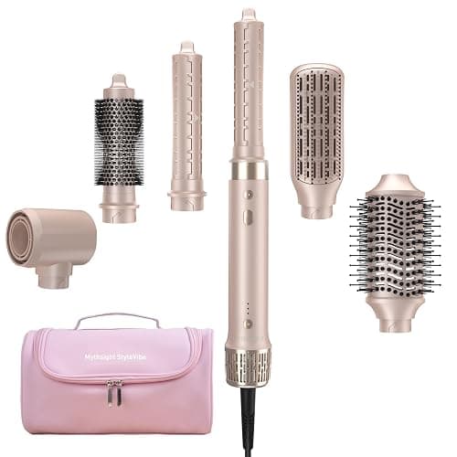 Mythsight StyleVibe Airstyler 6-in-1 mit Reisetasche, High Speed Ionen Föhn & Multifunktionaler Hairstyler, Auto-Wrap Lockenstab automatisch, Keine Hitzeschäden Warmluftbürste, Styling, Volumisieren - Image 1