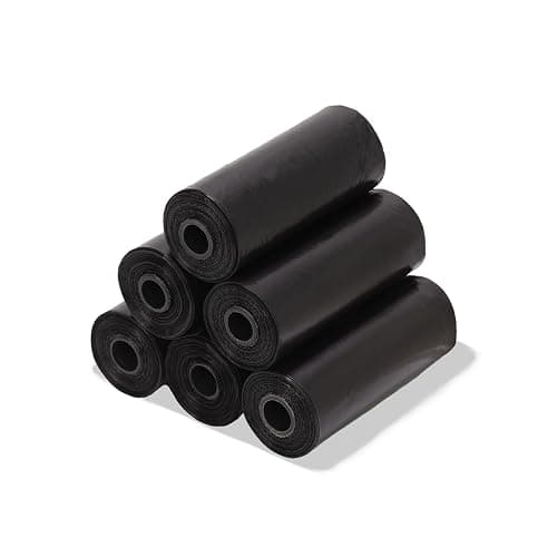 Ginsco 0.8 Gallons Disposable Trash Bags for Mini Car Trash Can, Portable Small Car Garbage Bags, Cars Accessories, Mini Trash Bags, Plastic Trash Bag for Cars/Home/Office (6 Rolls/90 Counts) Black - Image 1
