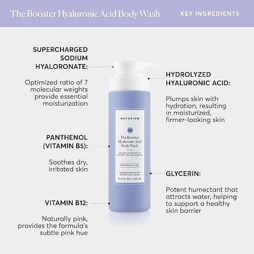 Naturium The Booster Hyaluronic Acid Body Wash, Hydrating & Moisturizing plus Minimizes Dryness, with Glycerin & Vitamin B5, 16.9 oz thumbnail 2