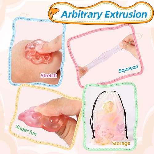 40pcs Mini Squishies Squishy Toy Cat Party Favors for Kids, Cat's paw Mochi Squishy Toys Kawaii Stress Reliever Anxiety Toys for Boys Girls, Pinata Fillers, Goodie Bag Stuffers for Toddlers Adults thumbnail 4